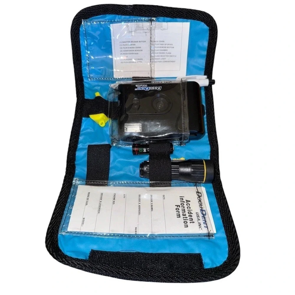 DocuDENT Accident/incident Documentation Kit w/ 35mm Film Camera Flashlight Pen